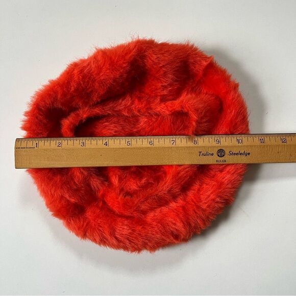 Free People ORANGE Camille Fuzzy Beret OS - Picture 9 of 9